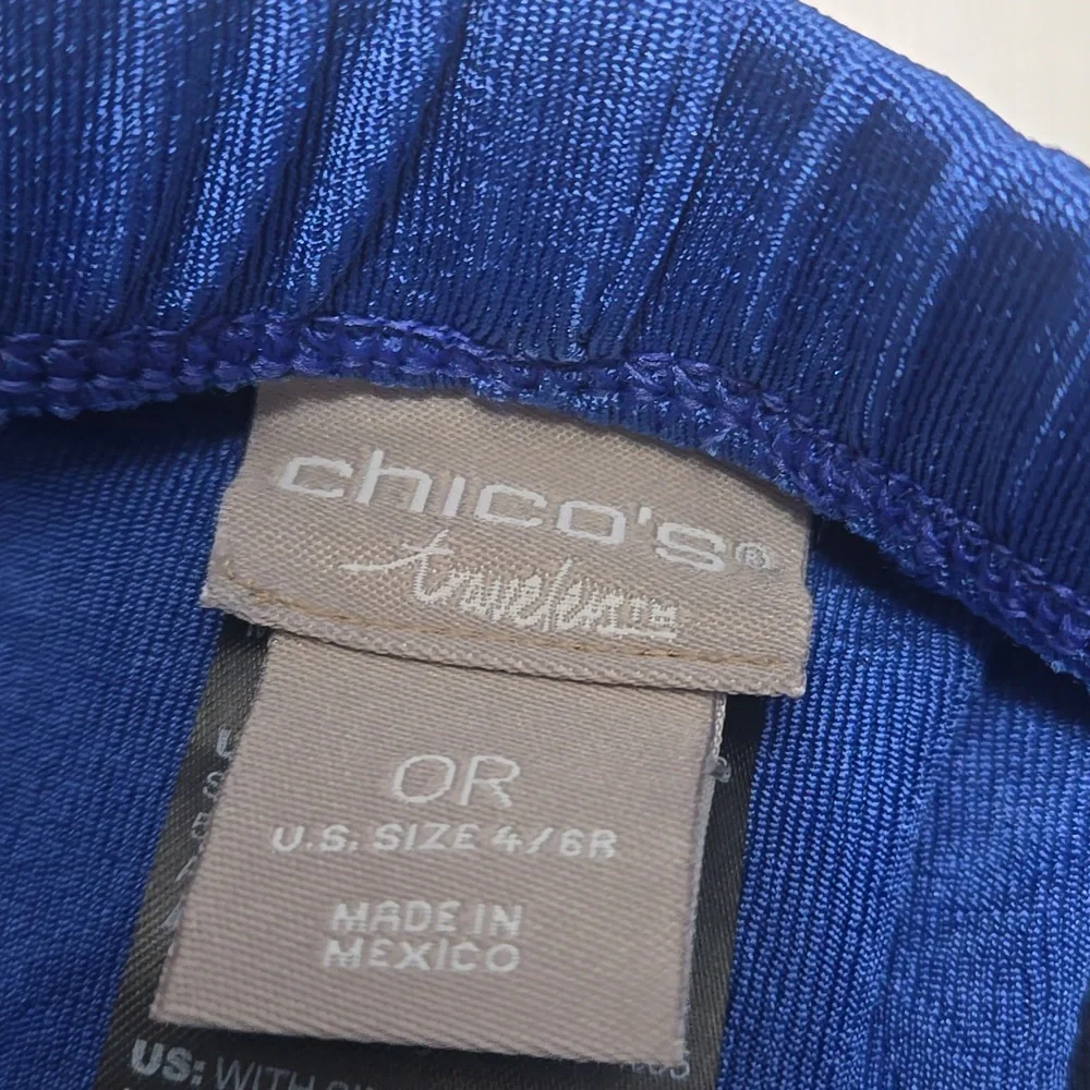 Chico's Southbeach Pantsuit Blue/White Trio - Picture 6 of 10